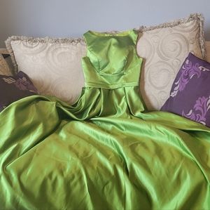 Green evening gown